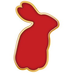 Chinese New Year Red Rabbit Frame.