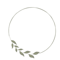 Round frame for wedding invitation simple 