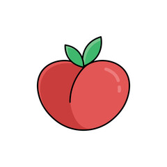 Plum Fruit Chinese New Year Element Icon Illustration