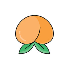 Plum Fruit Chinese New Year Element Icon Illustration