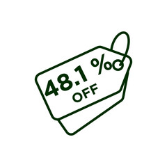 Discount icon vector design templates