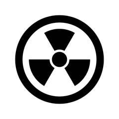Radioactivity vector sign. Nuclear power icon.