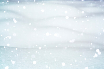 Fototapeta premium Snowflakes are falling and winter snow. Winter landscape.