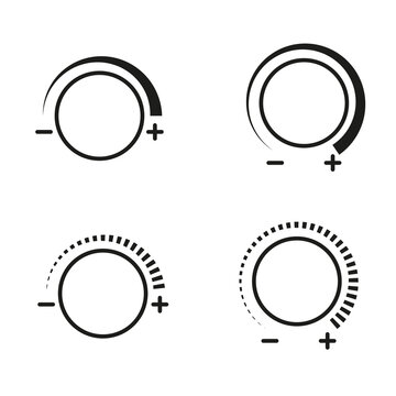 Icons regulators in flat style. design element set. Vector illustration. Stock image.