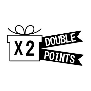 gift double points. Marketing concept. Business success. Vector illustration. Stock image.
