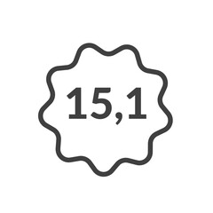 Numeric decimal icon vector