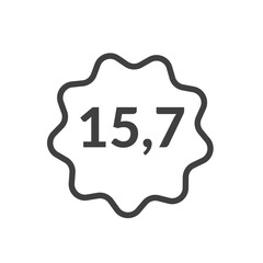 Numeric decimal icon vector
