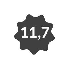 Numeric decimal icon vector
