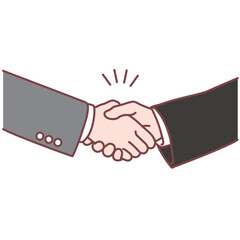 ビジネスマンの握手シーン クローズアップ