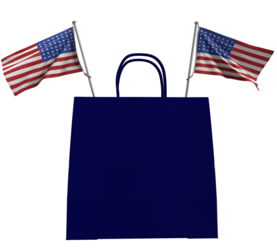 bag blue gradient color usa united sate of america flag waving country national symbol decoration ornament president day february government democracy freedom patriotic independence memorial celebrate - Powered by Adobe