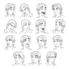 cartoon expression set