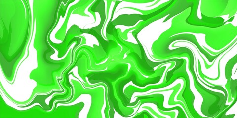 Abstract green and white wavy background, green white abstract liquify background.