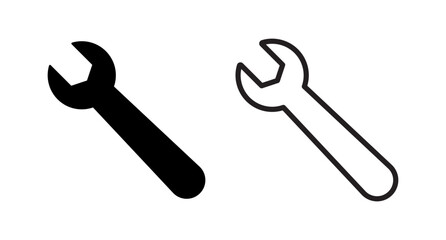 Wrench icon set