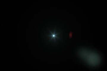 Natural, Sun flare on the black background