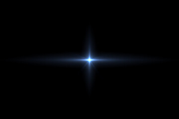 Natural, Sun flare on the black background