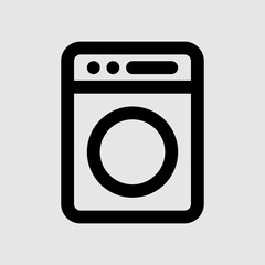 Washing machine icon in line style about furniture, use for website mobile app presentation
