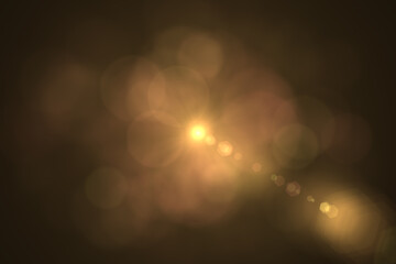 Natural, Sun flare on the black background