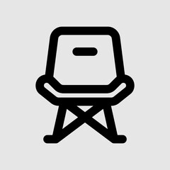 Chair icon in line style about furniture, use for website mobile app presentation