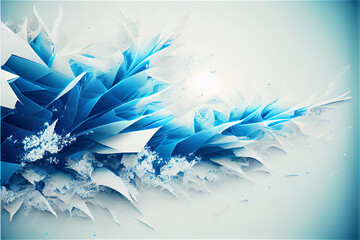 abstract frozen winter background in white and blue ideal as backdrop