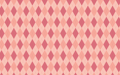 ピンクのアーガイル柄