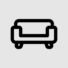 Sofa icon in line style about furniture, use for website mobile app presentation