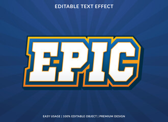 epic editable text effect template use for business logo and brand
