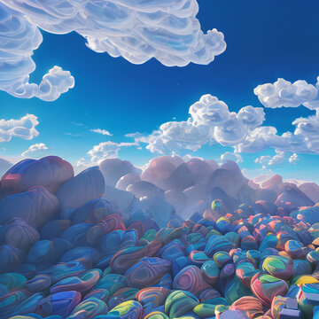 sky rocks colors