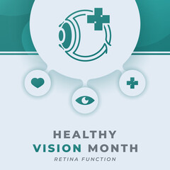 Obraz premium Happy Healthy Vision Month Celebration Vector Design Illustration for Background, Poster, Banner, Advertising, Greeting Card