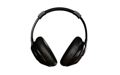 Headphones 3d rendering design for product mockup purposes