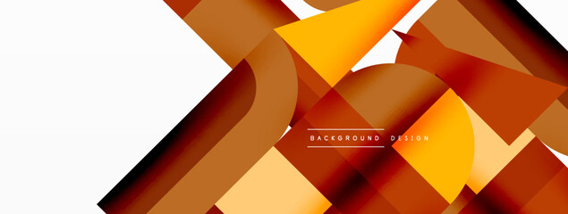 Minimal geometric abstract background. Circle square and triangle design. Trendy techno business template for wallpaper, banner, background or landing