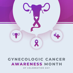 Happy Gynecologic Cancer Awareness Month Celebration Vector Design Illustration for Background, Poster, Banner, Advertising, Greeting Card