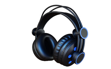 Fototapeta na wymiar Headphones 3d rendering design for product mockup purposes