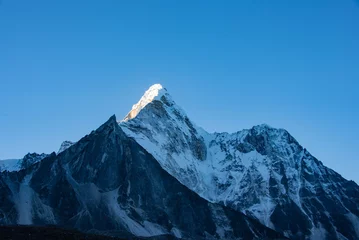 Crédence de cuisine en verre imprimé Ama Dablam Ama Dablam, vallée du Khumbu, région de l& 39 Everest, Népal