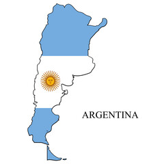 Argentina map vector illustration. Global economy. Famous country. South America. Latin America. America.