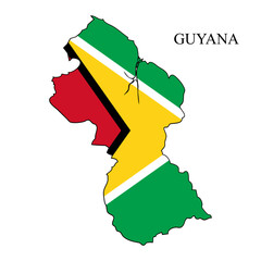 Guyana map vector illustration. Global economy. Famous country. South America. Latin America. America.