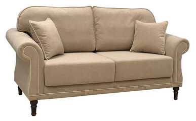 Sofa isolated on white background. Including clipping path