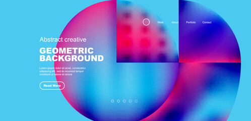 Circle abstract background with fluid gradient colors. Vector illustration for wallpaper, banner, background, leaflet, catalog, cover, flyer