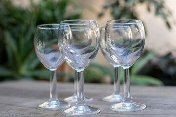 glasses on the table