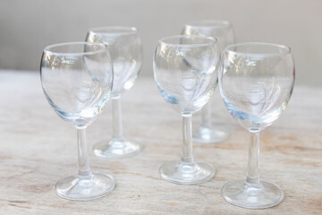 glasses on the table