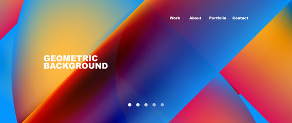 Fototapeta premium Geometric abstract background, line with fluid colors. Vector Illustration For Wallpaper, Banner, Background, Card, Book Illustration, landing page