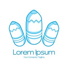 back to school with pencil logo