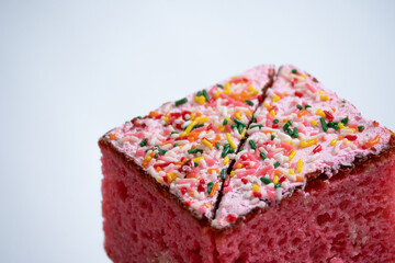 piece of cake over white background