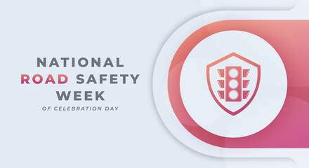 Happy National Road Safety Week Celebration Vector Design Illustration for Background, Poster, Banner, Advertising, Greeting Card