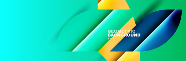 Abstract background with geometric shapes composition and light and shadow effects. Vector Illustrations For Wallpaper, Banner, Background, Card, Book Illustration, landing page