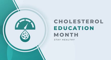 Happy National Cholesterol Education Month Celebration Vector Design Illustration for Background, Poster, Banner, Advertising, Greeting Card