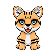 Cute sand cat cartoon sitting