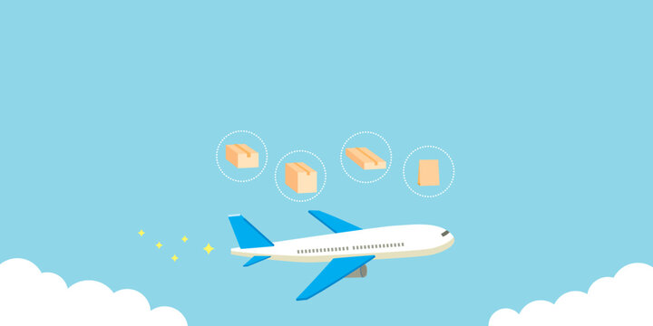空輸・国際宅急便のイラスト背景イメージ