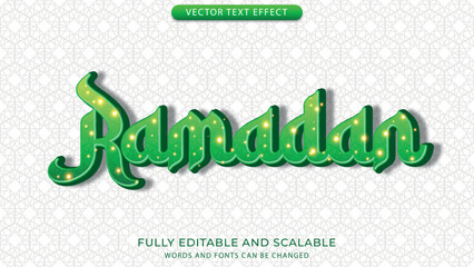 ramadan islamic holy month text effect editable eps file
