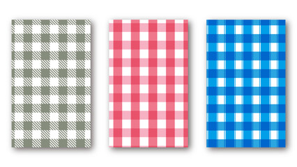 Gingham Check Plaid Vector Patterns