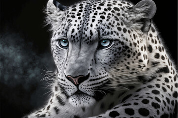 Fototapeta na wymiar Cheetah face isolated on black background